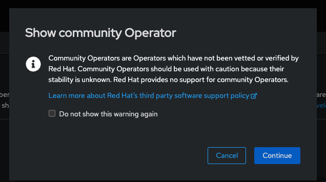 accept community warning